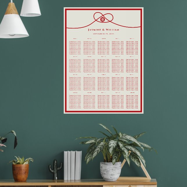 Poster Gráfico de Assentos de Casamento Dupla Felicidade  (Sala de Estar 1)