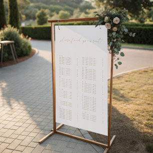 Poster Gráfico de Assentos de Casamento Elegante Simples 