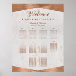 Poster Gráfico de Assentos de Casamento em Mesa 10 Falso