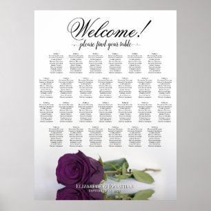 Poster Gráfico de Assentos de Casamento em Mesa de 26 Plu