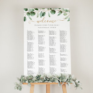 Poster Gráfico de Assentos de Casamento em Verde Simples
