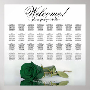 Poster Gráfico de Assentos de Casamento Esmeralda Verde R