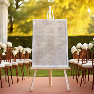 Pôster Gráfico de Assentos de Casamento Floral Terrestre