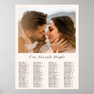 Poster Gráfico de Assentos de Casamento Foto Neutro Terro