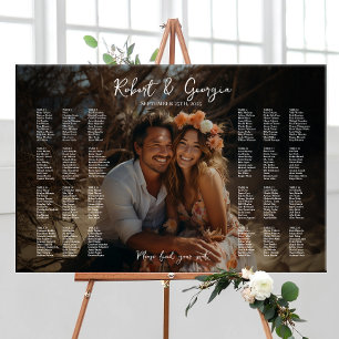 Poster Gráfico de assentos de casamento foto plano de ass