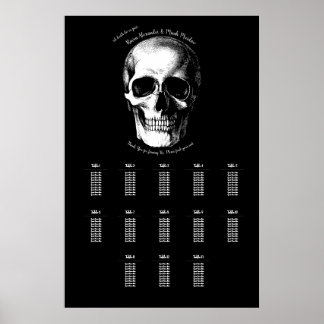 Poster Gráfico de Assentos de Casamento Gótico no Hallowe