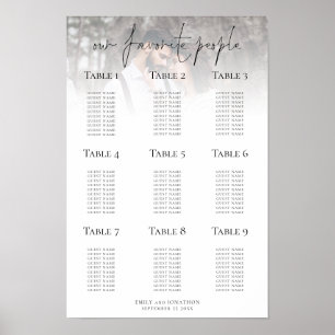 Poster Gráfico de Assentos de Casamento Imprimível com So