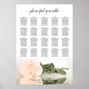 Poster Gráfico de Assentos de Casamento Mesa 20 Pale Pea