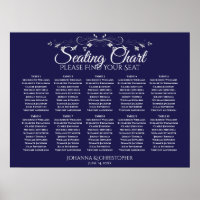 Gráfico de Assentos de Casamento Mesa Azul 10
