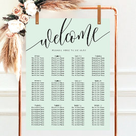 Poster Gráfico de Assentos de Casamento Minimalista em Pa