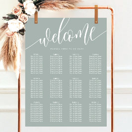 Poster Gráfico de Assentos de Casamento Minimalista em Sa