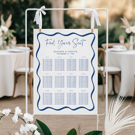 Poster Gráfico de Assentos de Casamento Moderno com Moldu