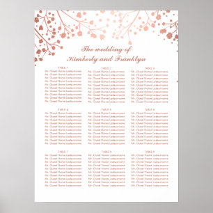 Poster Gráfico de Assentos de Casamento Respiratório do B