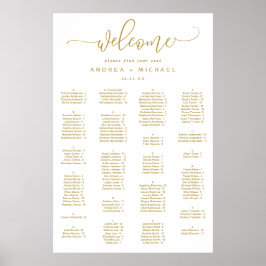 Poster Gráfico de Assentos de Casamento Script Bouncy Dou