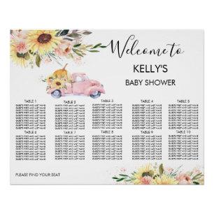 Pôster Gráfico de Assentos de Chá de fraldas de Caminhão 