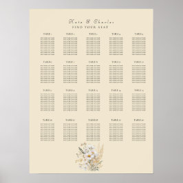 Poster Gráfico de assentos de Código Qr Personalizado de