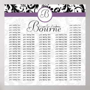 Pôster Gráfico de assentos de damascos nobres e altas par