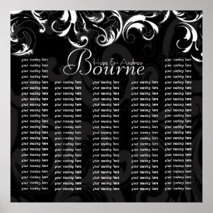 Pôster Gráfico de assentos de damascos nobres e altas par