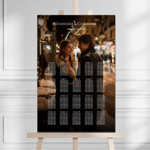 Poster Gráfico de assentos de fotos elegantes 20 mesas