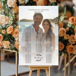 Poster Gráfico de assentos de fotos elegantes 8 mesas