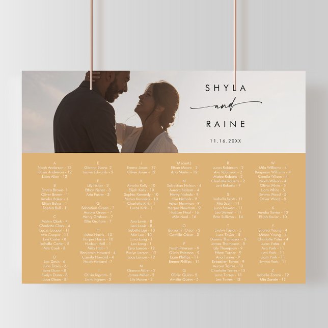 Poster Gráfico de Assentos de Imagem Amarela Boho (Criador carregado)