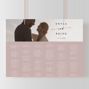 Poster Gráfico de Assentos de Imagem Rosa-Rosa Boho Chic 