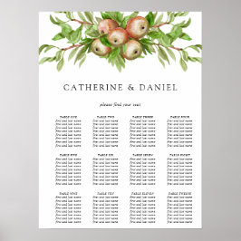 Poster Gráfico de assentos de maçãs de mola