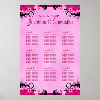 Pôster Gráfico de Assentos de Mesa 9 Floral Floral de Fuc