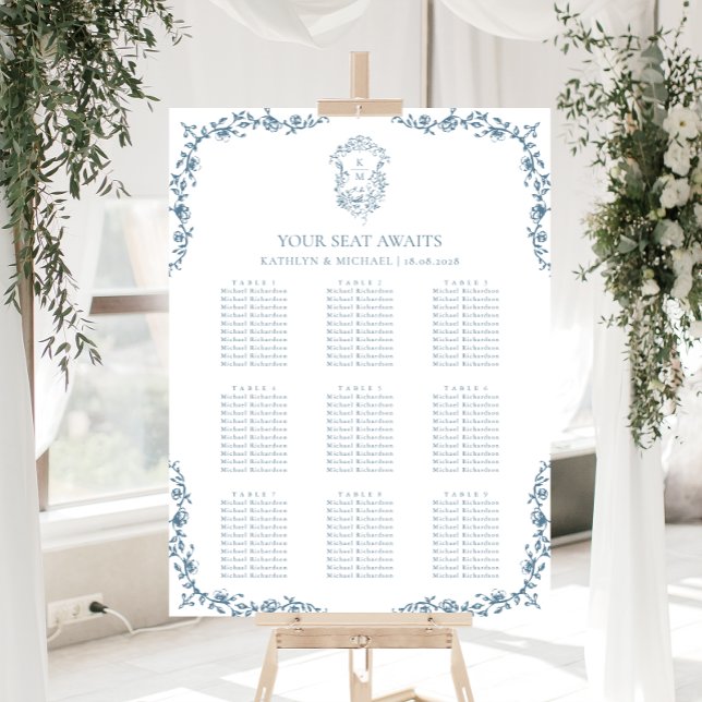 Poster Gráfico de Assentos de Mesa 9 - Peste Azul (Criador carregado)