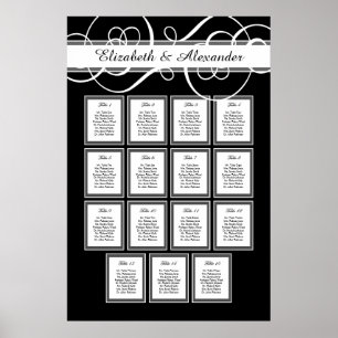 Pôster Gráfico de Assentos de Mesa Clássico Elegante 15
