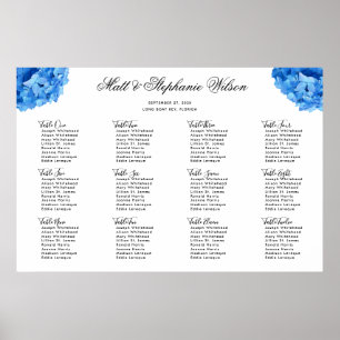 Poster Gráfico de Assentos de Mesa de Casamento com Hortê