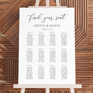 Poster Gráfico de Assentos de mesa do Script Elegante 12