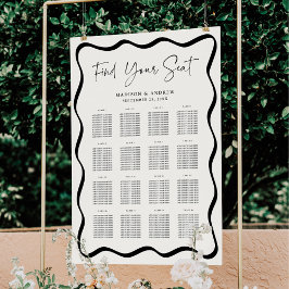 Poster Gráfico de Assentos de Mesa para 16 Pessoas com Mo