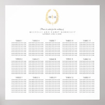 Gráfico de assentos de ouro preto 15 mesas