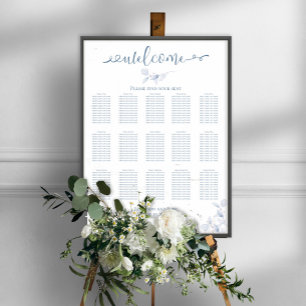 Poster Gráfico de Assentos de Recepção de Casamento Simpl