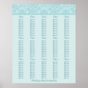Pôster Gráfico de Assentos de recepção de casamento - Tam
