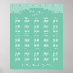 Pôster Gráfico de Assentos de recepção de casamento - Tam