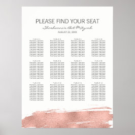 Poster Gráfico de Assentos do Bat Mitzvah, Dourado, rosa