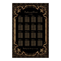 Gráfico de assentos do Excelente Glam Black Gatsby