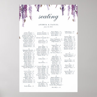 Poster Gráfico de assentos dos sonhos da Wisteria