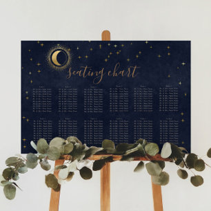Poster Gráfico de Assentos Dourados Celestiais