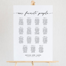 Poster Gráfico de Assentos Favoritos do Mesa 15