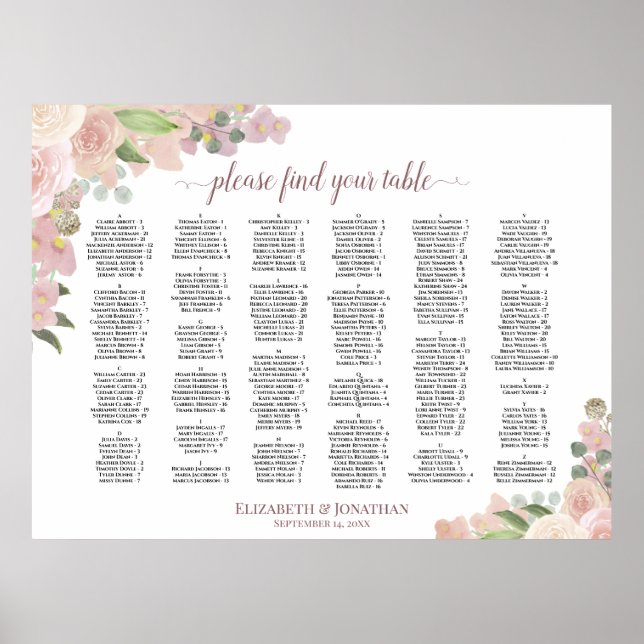 Poster Gráfico de Assentos Floral Boho Rosa Desbotado em  (Frente)