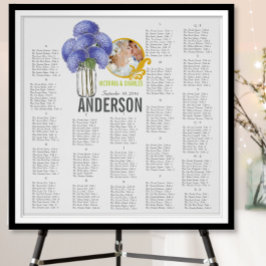 Poster Gráfico de Assentos Floral Vintage Moderno em Pote