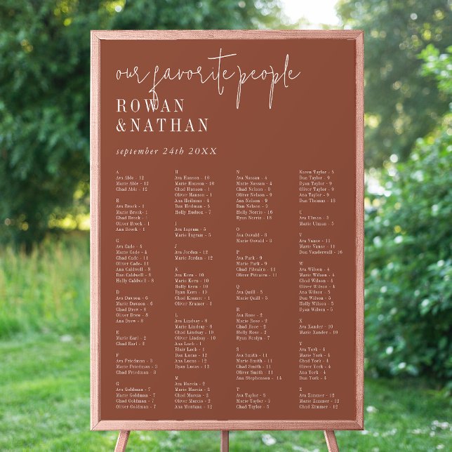 Poster Gráfico de Assentos Imprimível Terracota Chic Mode (Criador carregado)