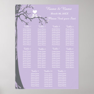 Poster Gráfico de Assentos Lavendar