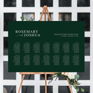 Poster Gráfico de Assentos Moderno Verde Escuro Encontre