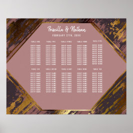 Poster Gráfico de Assentos Modernos de Brushacarc Dourado