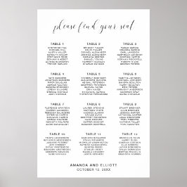 Poster Gráfico de Assentos Modernos Mínimos Simples de Ca