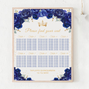 Poster Gráfico de Assentos para 10 Mesas da Princesa Azul
